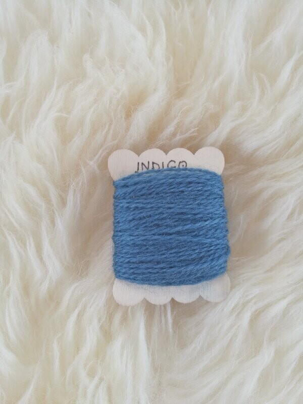 Fil de laine fin , Bleu roi / 12