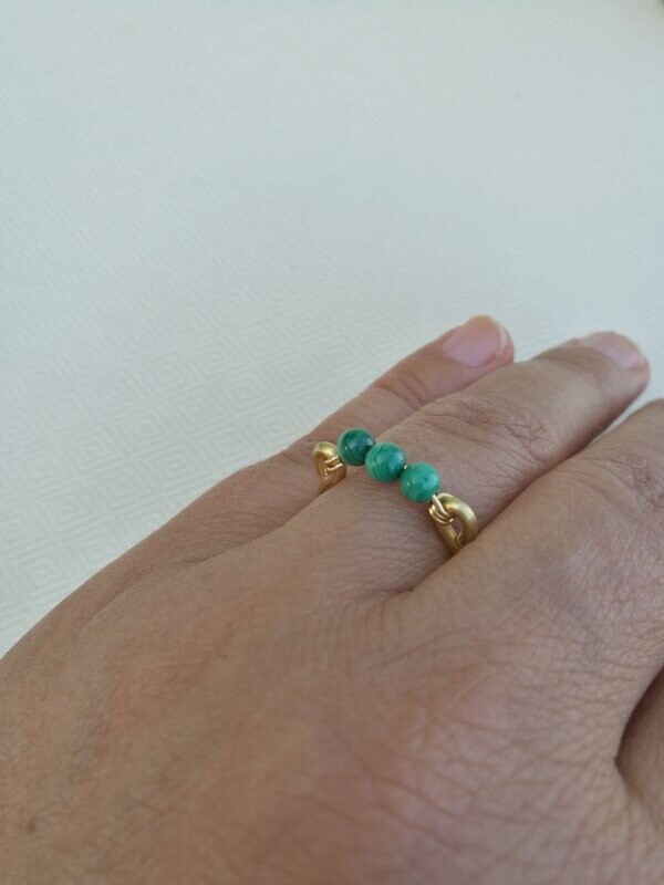 Bague en Malachite