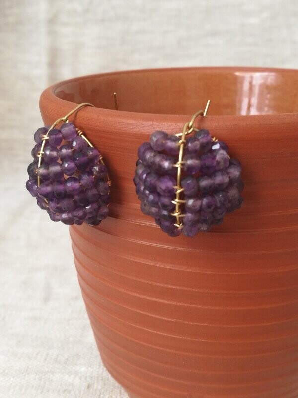 Boucles pompéiennes en Améthyste