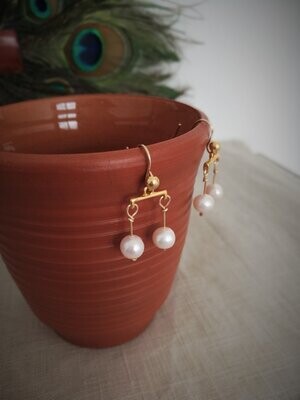 A Pompei, boucles en perles à 2 pendants