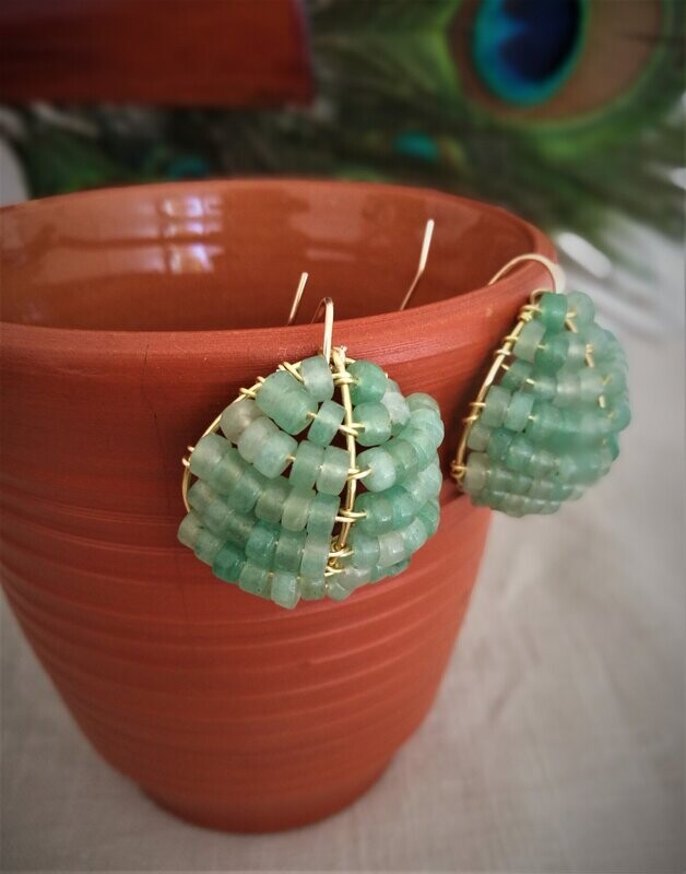 A Pompei, Boucles coquille en Aventurine