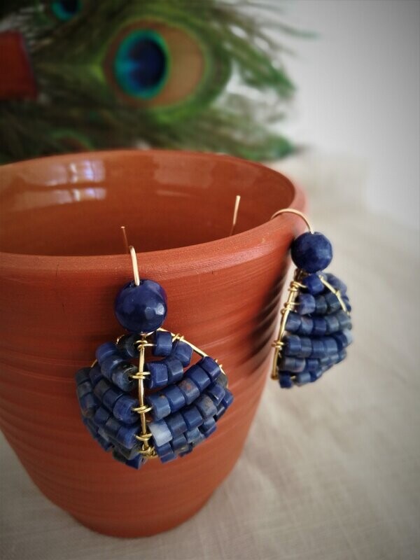 A Pompei (variation) Boucles coquille en Sodalite
