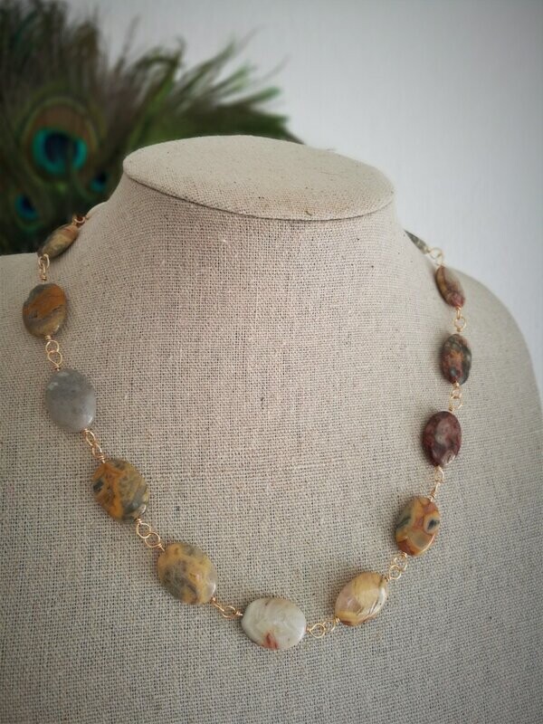 A Pompei (variation) Collier long en Agate