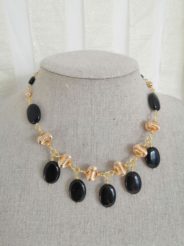 Collier étrusque en Onyx