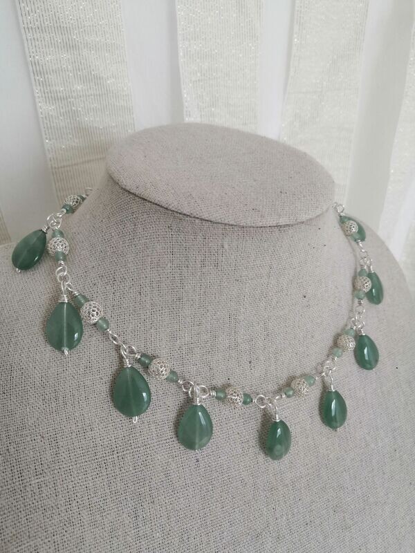 Collier étrusque en Aventurine