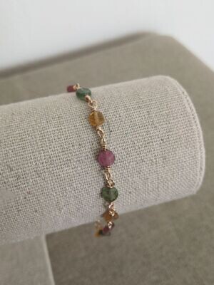 Collection D : bracelet en Tourmaline multicolore