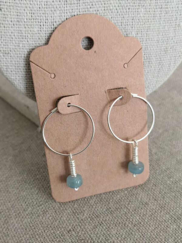 Collection D : boucles en Quartz bleu