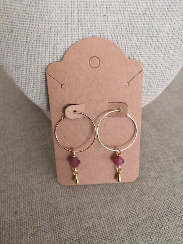 Collection D : boucles en Rubellite