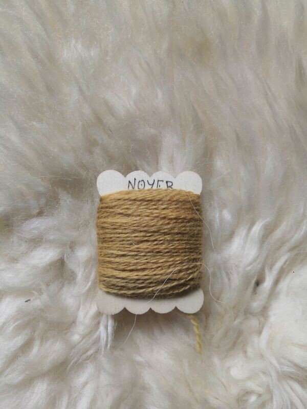 Fil de laine fin,  ocre doré / 20