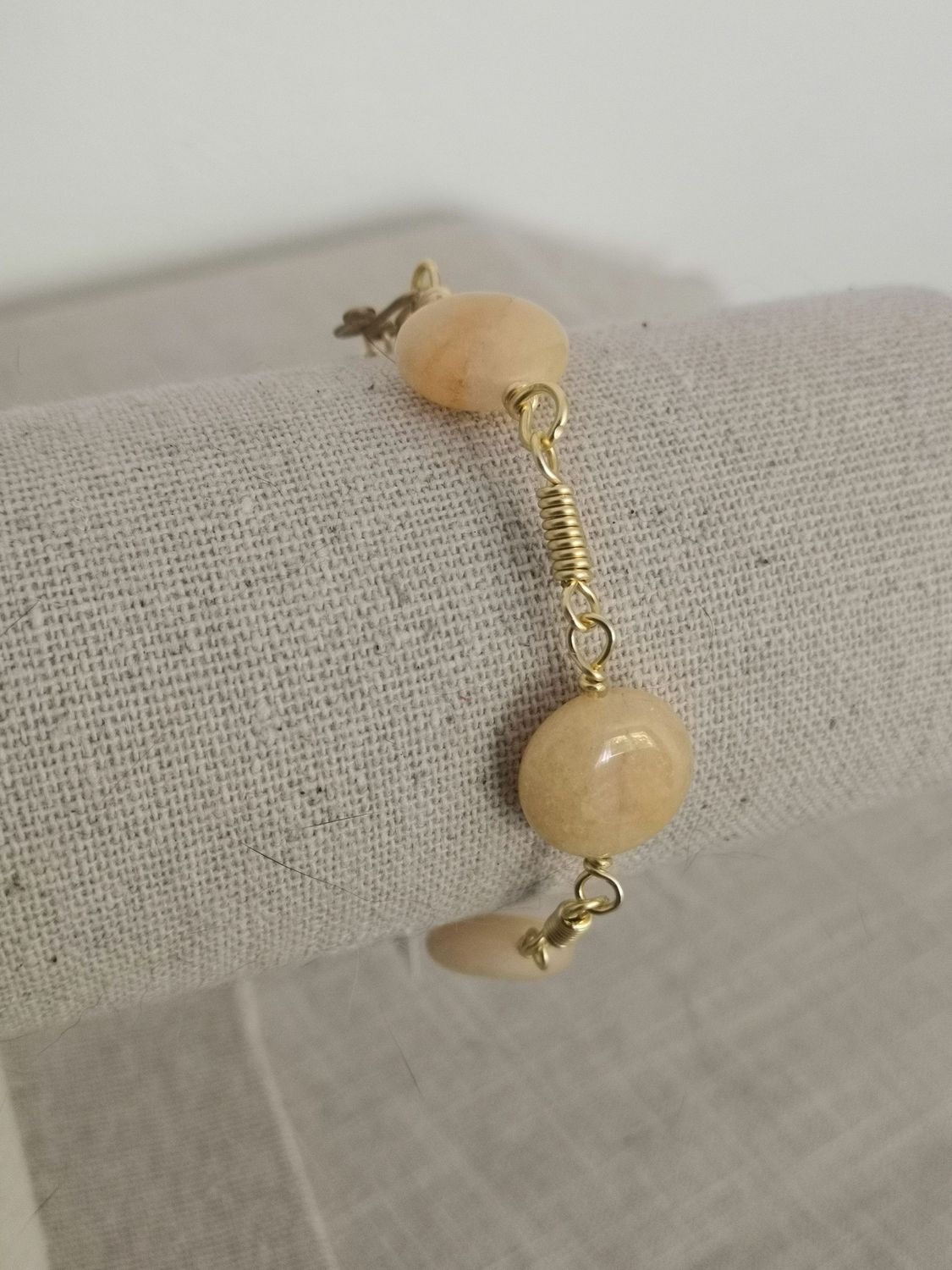 A Nemausus (variation), Bracelet maillons et Jade topaze
