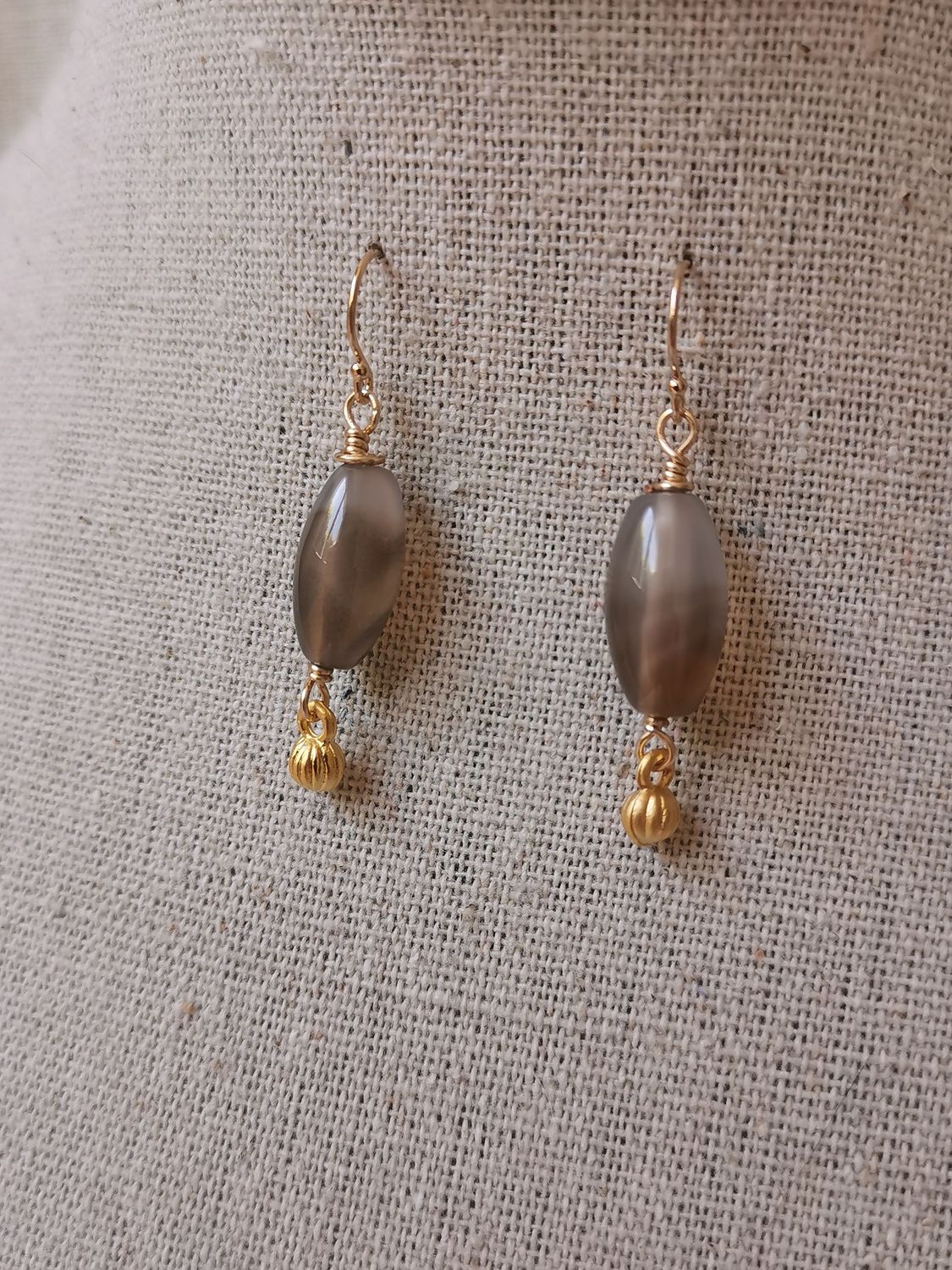 A Vasio, pendants d'oreille simple en Agate rubanée