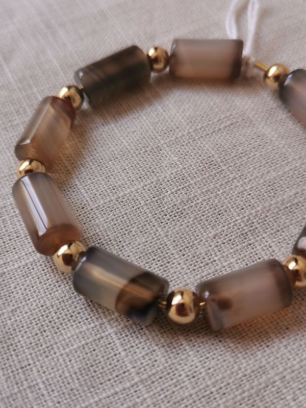 A Vasio, bracelet jonc en Agate rubanée