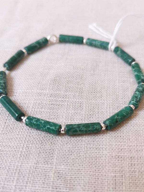 A Vasio, bracelet jonc en Jaspe vert