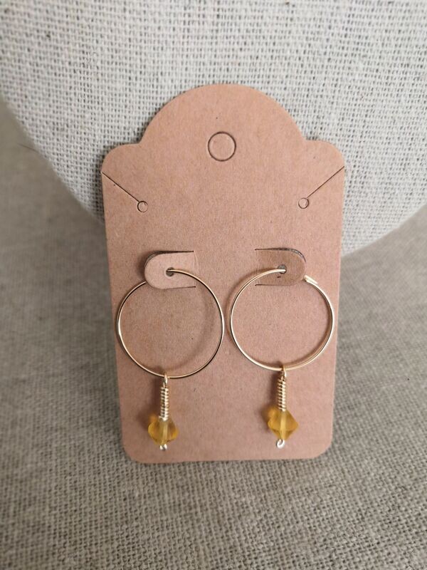 Collection D : boucles en Citrine