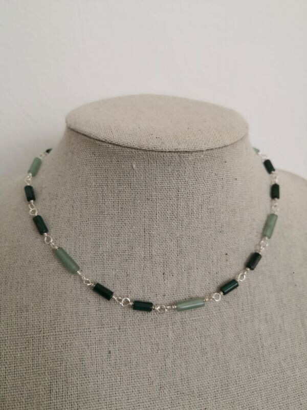 Collection D : collier en Malachite et Aventurine