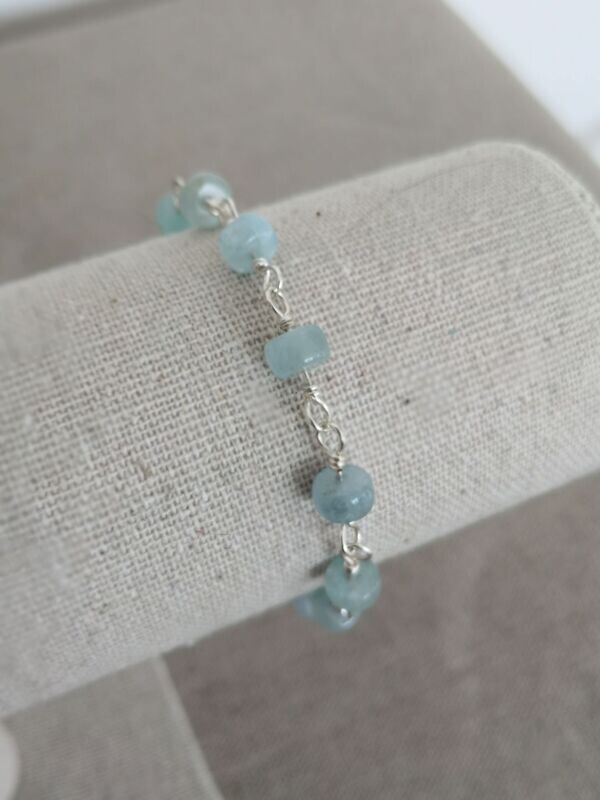 Collection D : bracelet en Quartz bleu