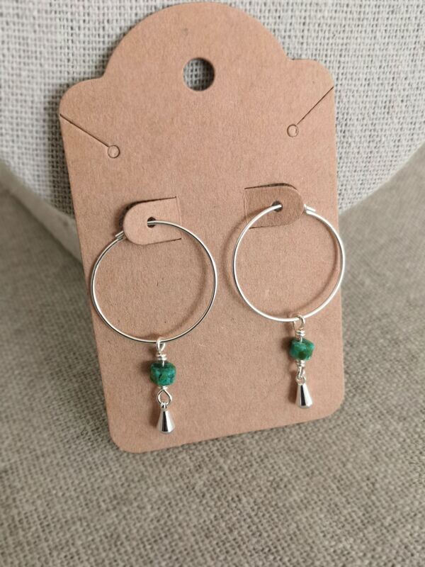 Collection D : boucles en Turquoise
