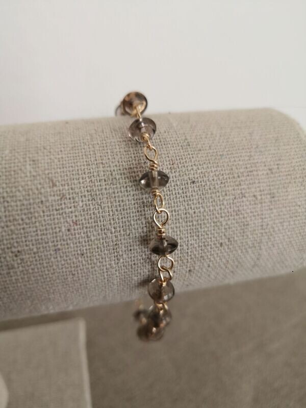 Collection D : bracelet en Quartz fumé