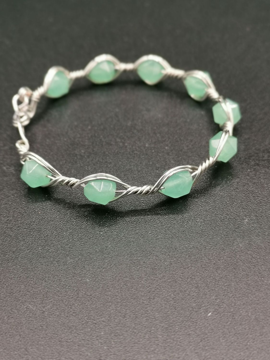 Bracelet enroulé 4 fils  avec Aventurine