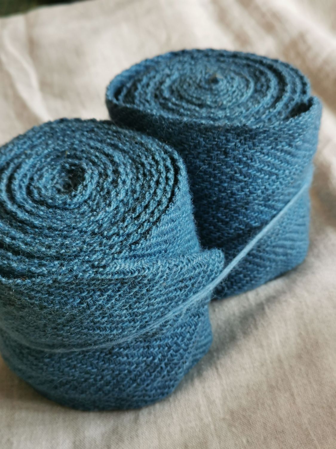 Bandes molletières bleu