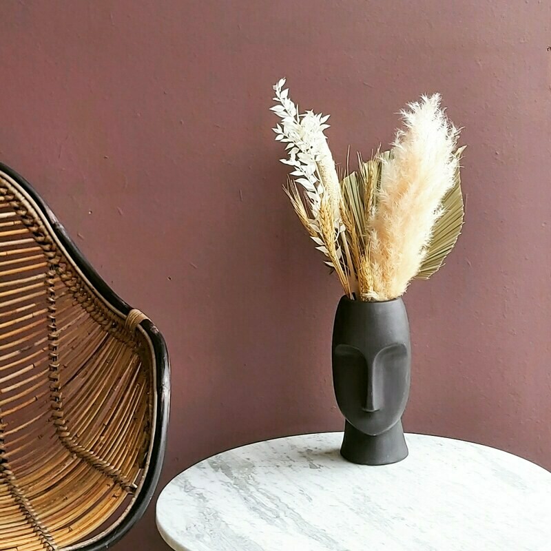 Vaas met boeket natural beauty