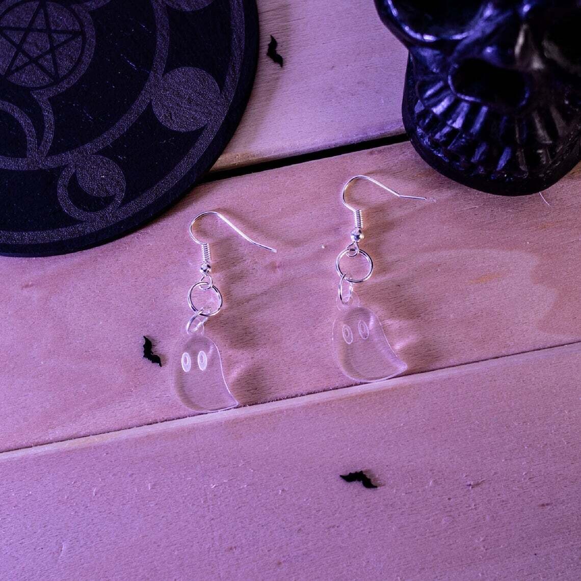 Earrings Acrylic Ghost Clear