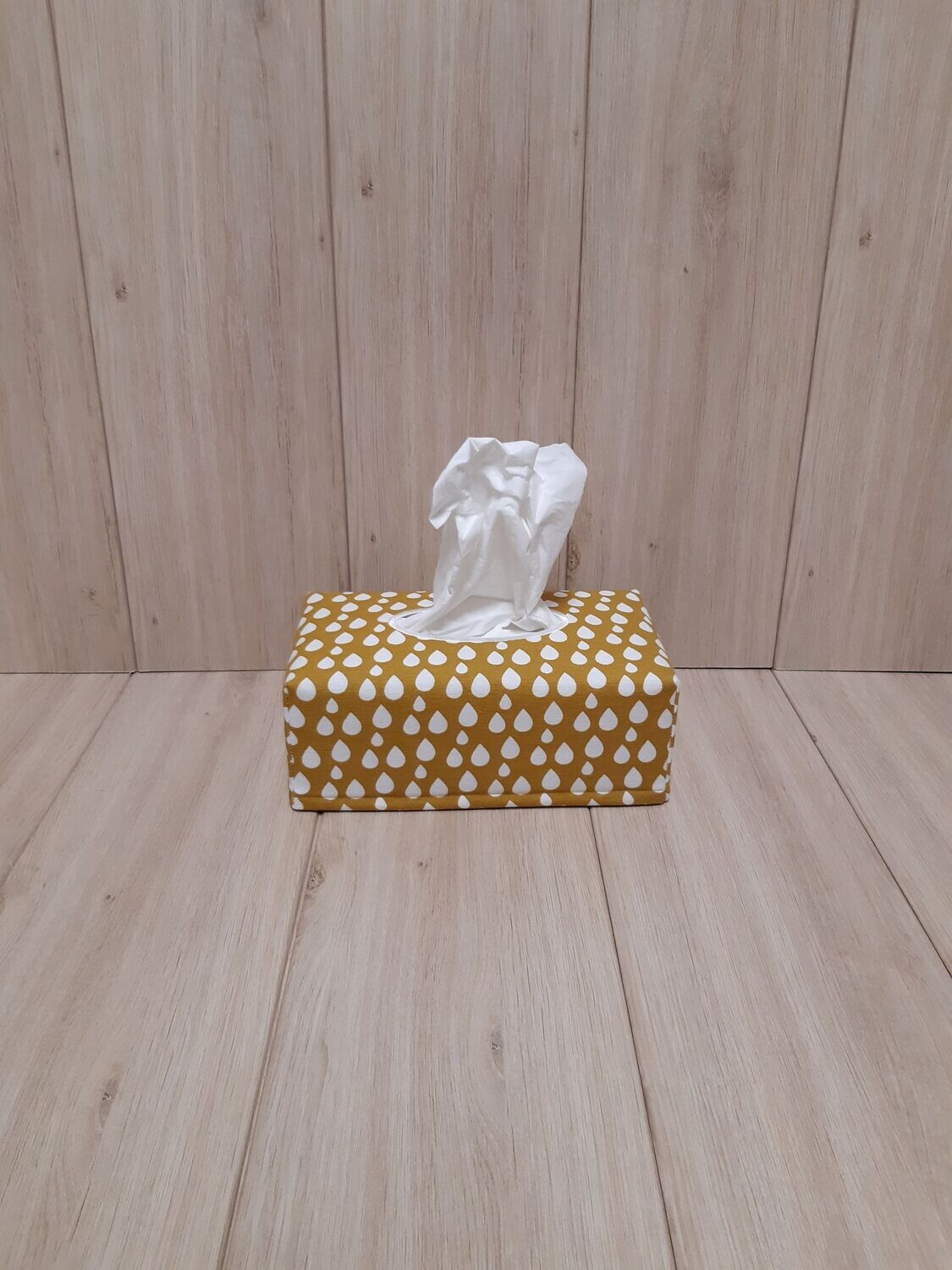 Tücherbox Tropfen senfgelb