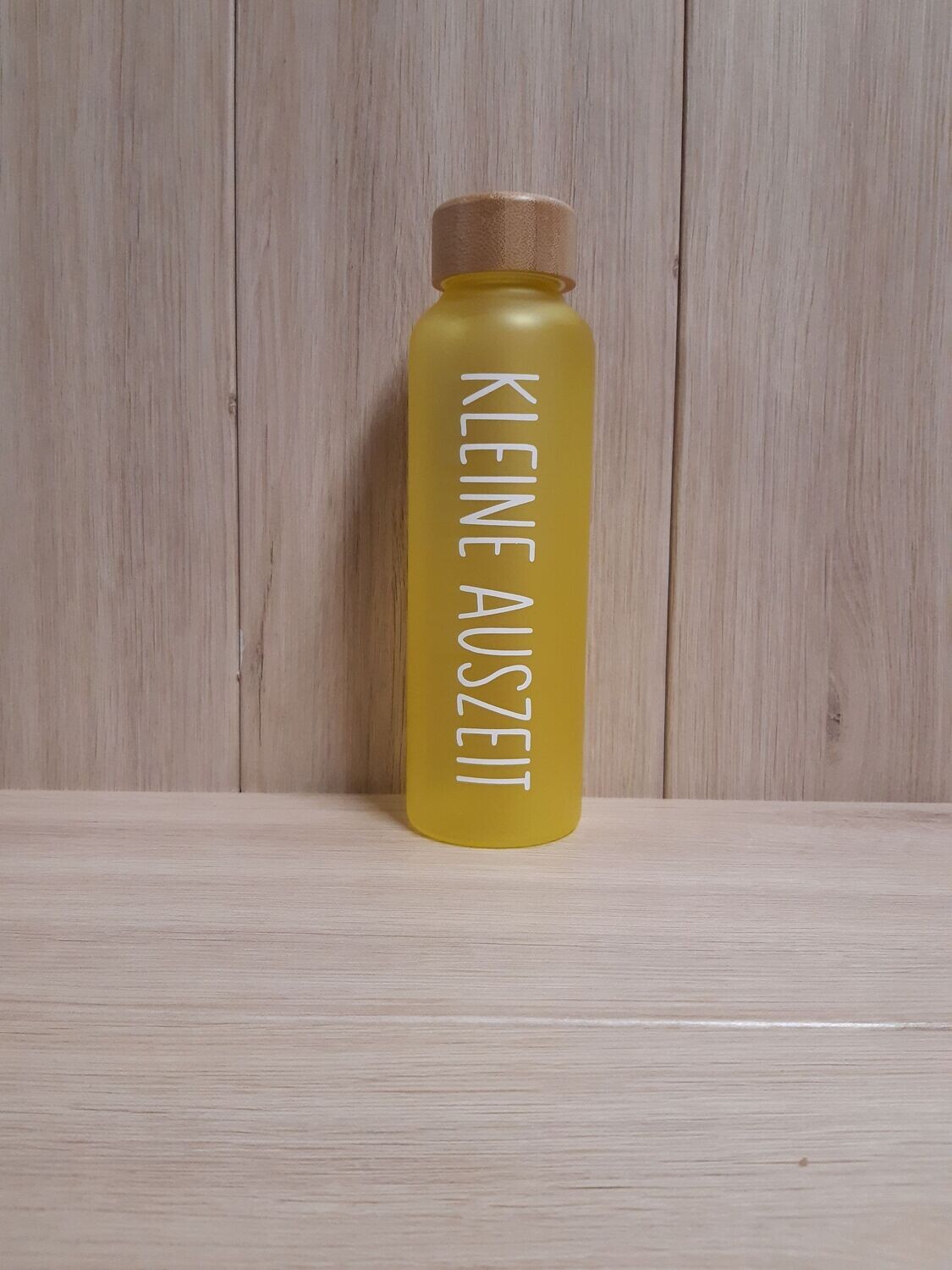 Glasflasche Glasflasche "kleine Auszeit" gelb