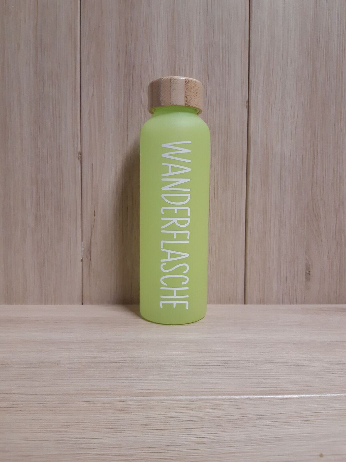 Glasflasche Glasflasche "Wanderflasche" hellgrün