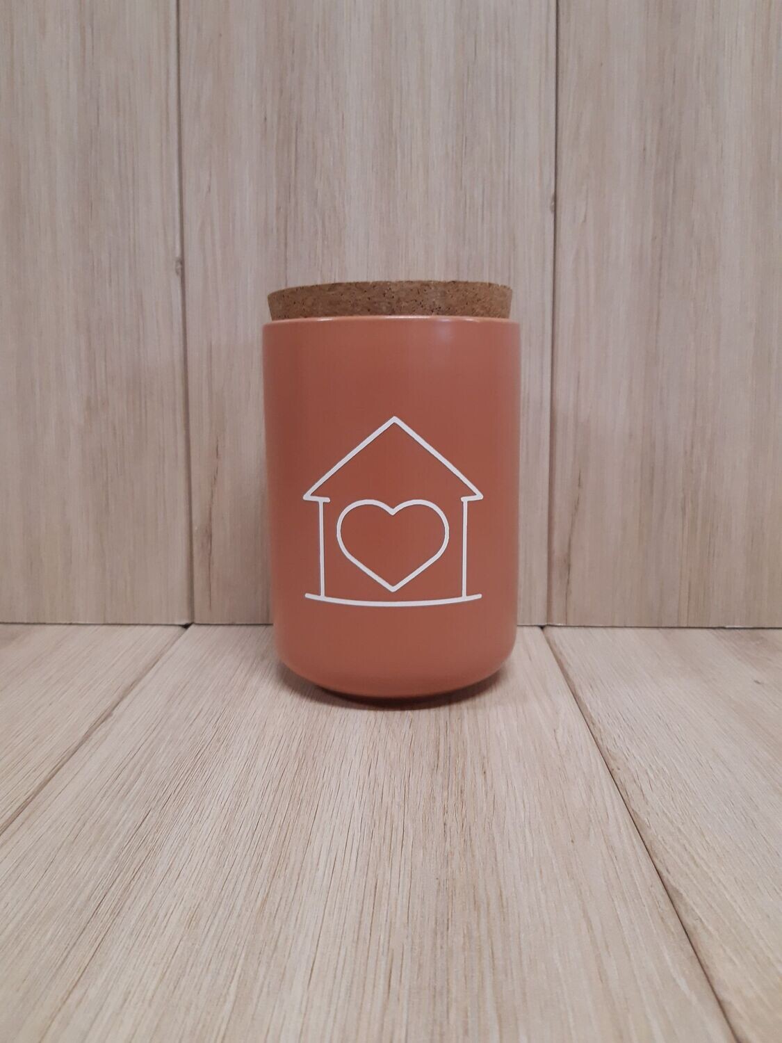 Vorratsdose "Haus" terracotta