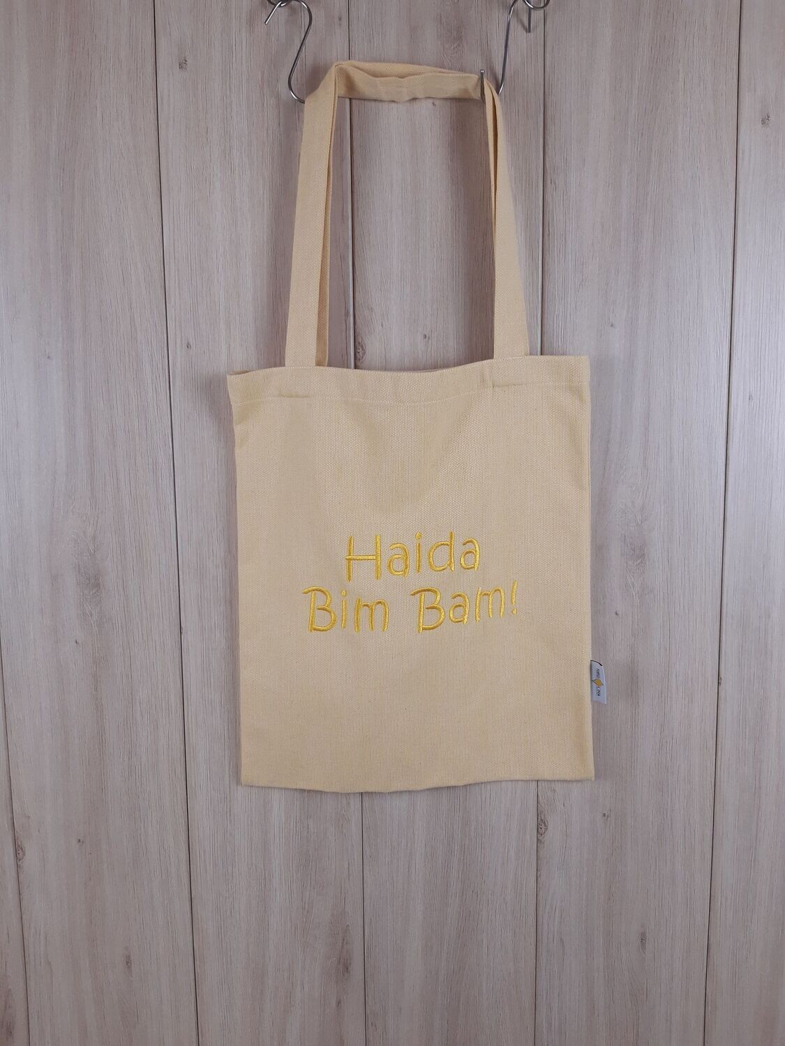 Stofftasche  "Haida Bim Bam" gelb