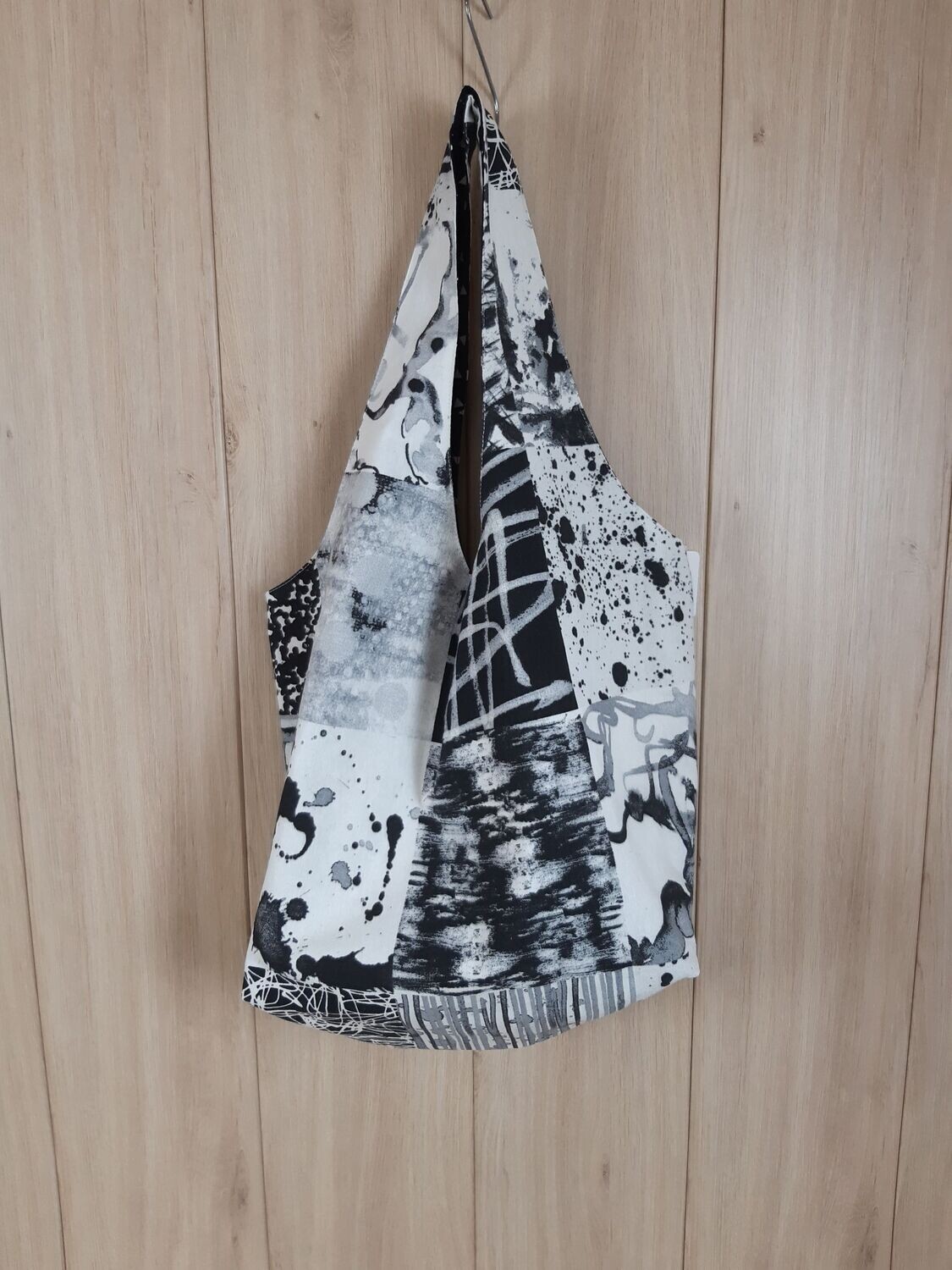 Shopper abstrakt schwarz/weiß