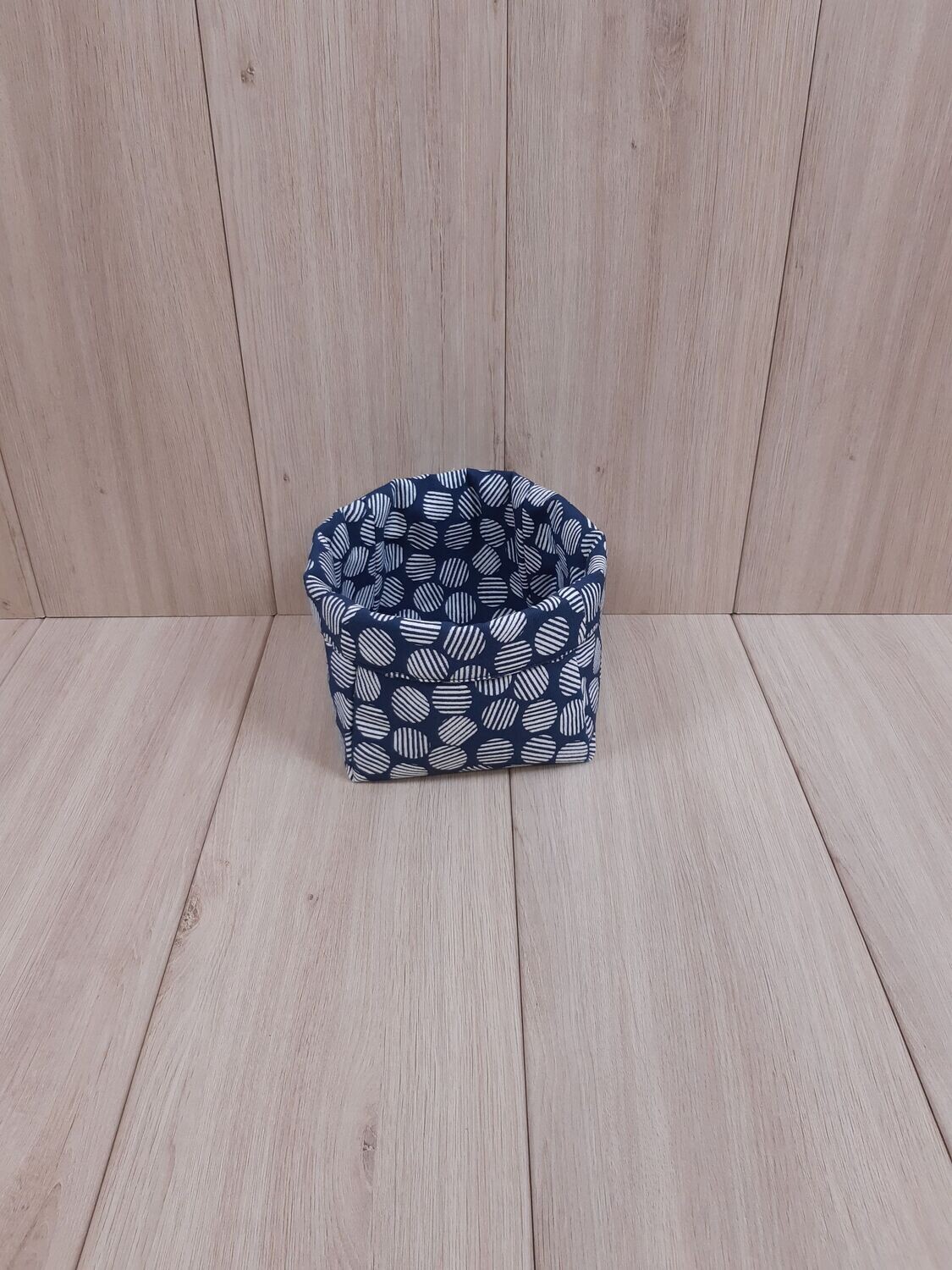 Stoffkorb gemusterte Punkte blau Stoffkorb gemusterte Punkte blau