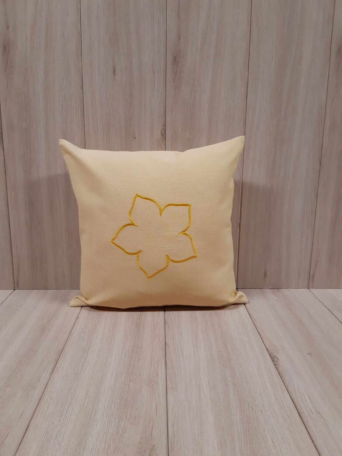 Kissenhülle "Blume" gelb