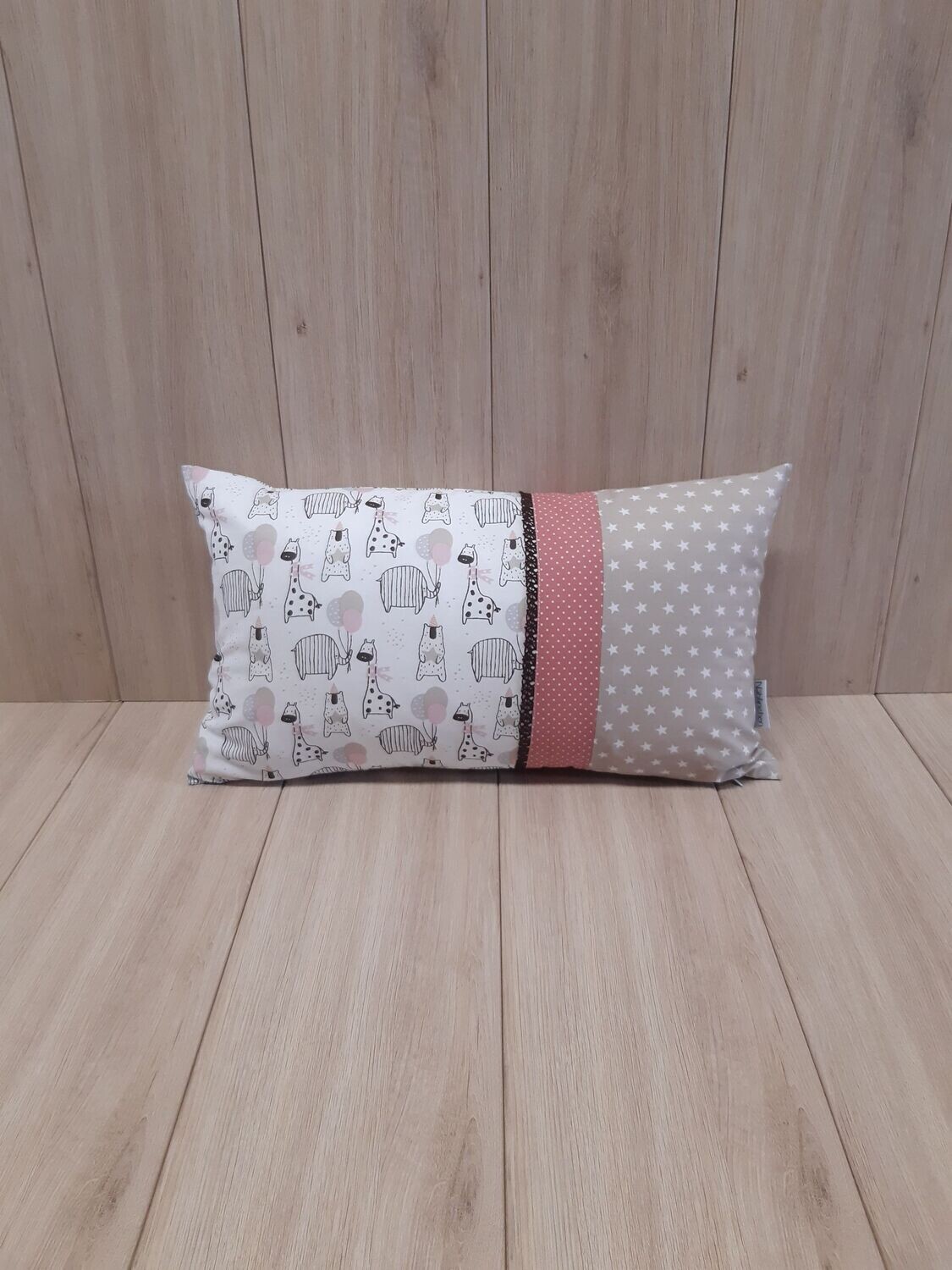 Kissenhülle mehrfarbig Partytiere /rosa/beige