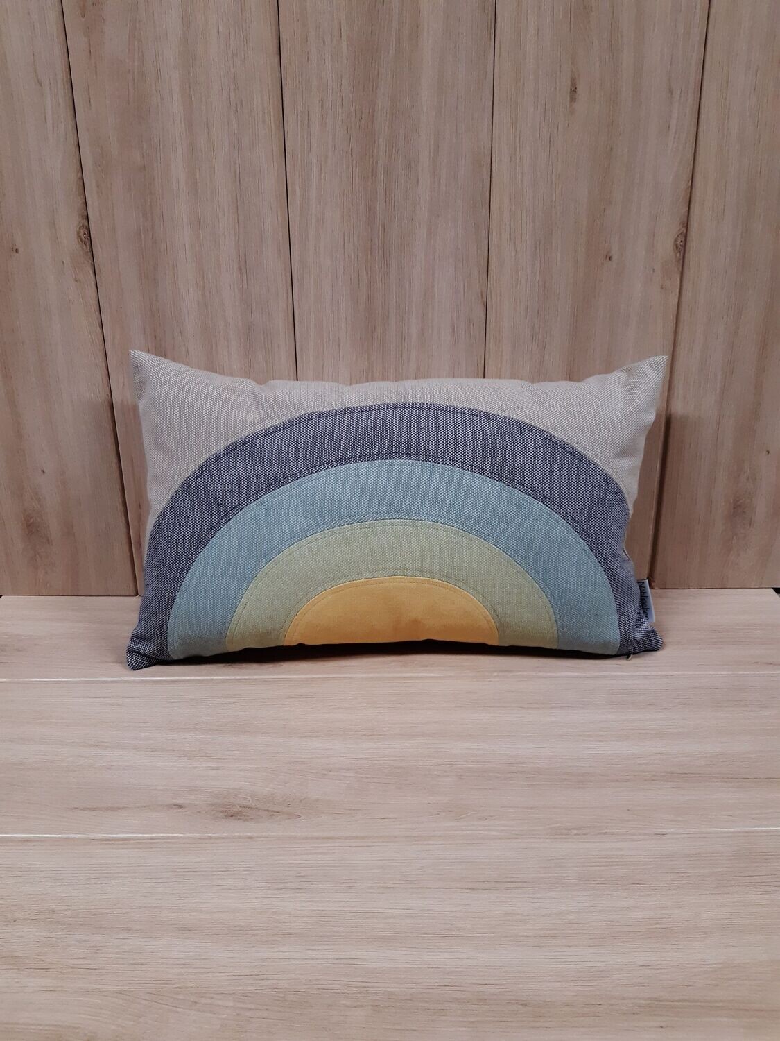 Kissenhülle Patchwork Regenbogen blau/grün