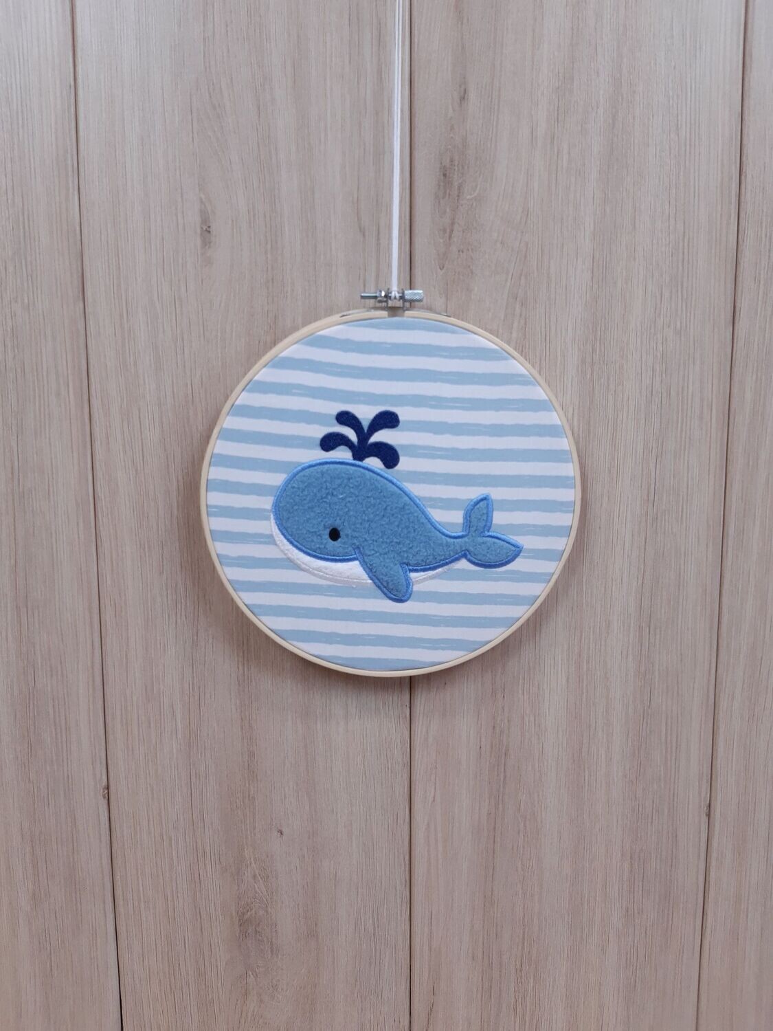 Wandbild Wal / Streifen hellblau Wandbild Wal / Streifen hellblau