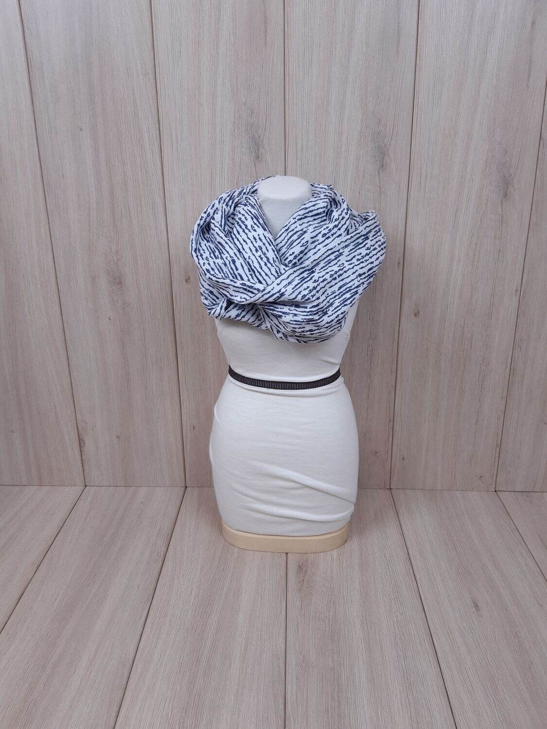 organic Musselin-Loop Stripes weiß/blau organic Musselin-Loop Stripes weiß/blau