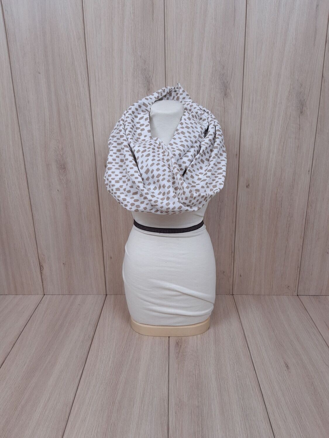 organic Musselin-Loop Tupfen weiß/beige organic Musselin-Loop Tupfen weiß/beige