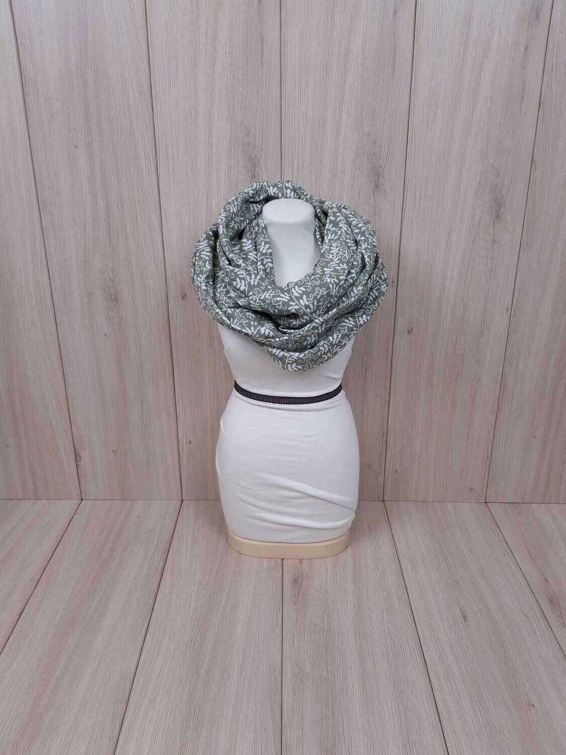 Musselin-Loop Blätterranke oliv