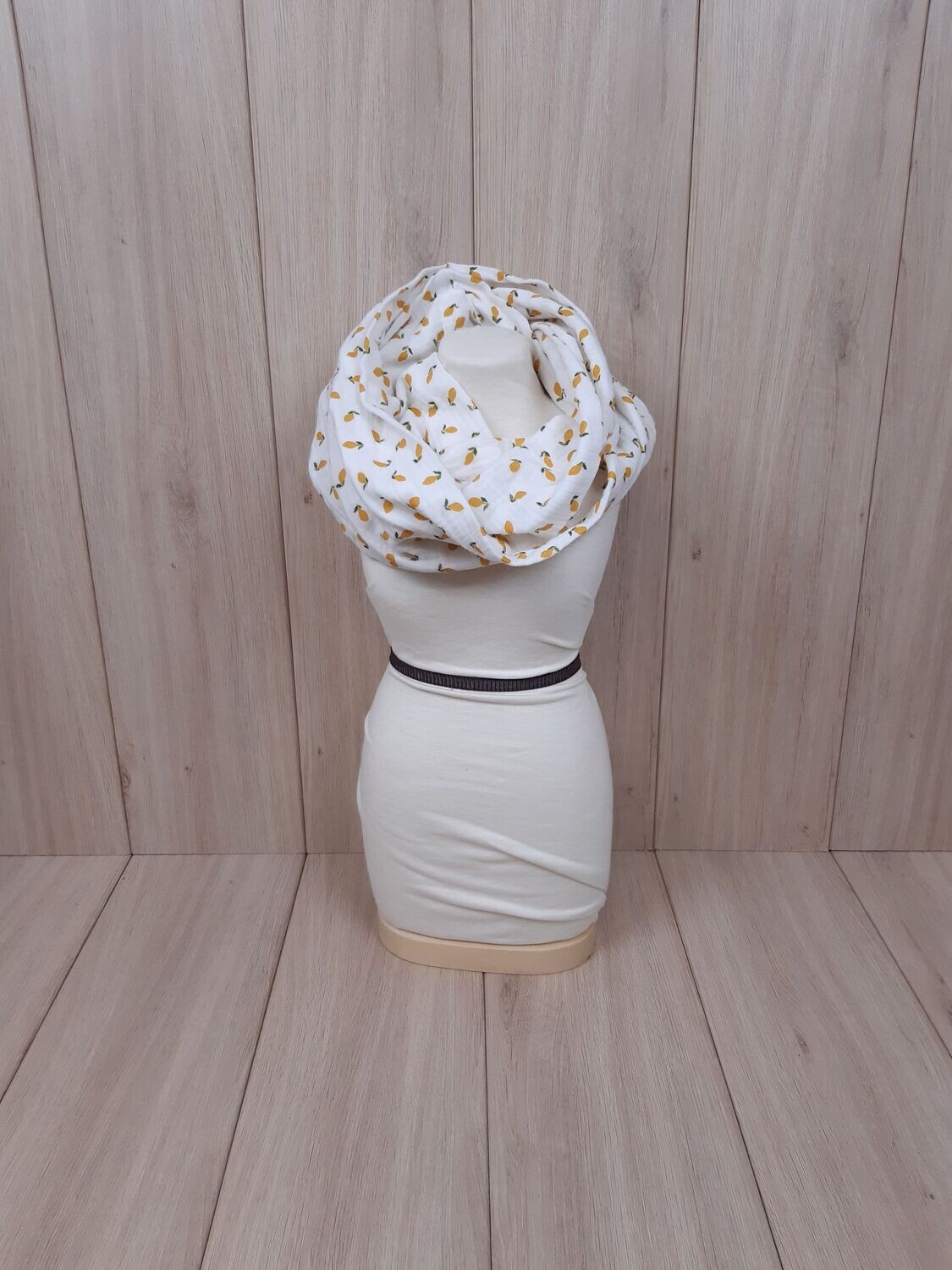 organic Musselin-Loop Zitronen