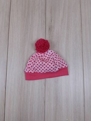 warme Bommelmütze - Punkte rosa/pink - verschiedene Größen warme Bommelmütze - Punkte rosa/pink - verschiedene Größen