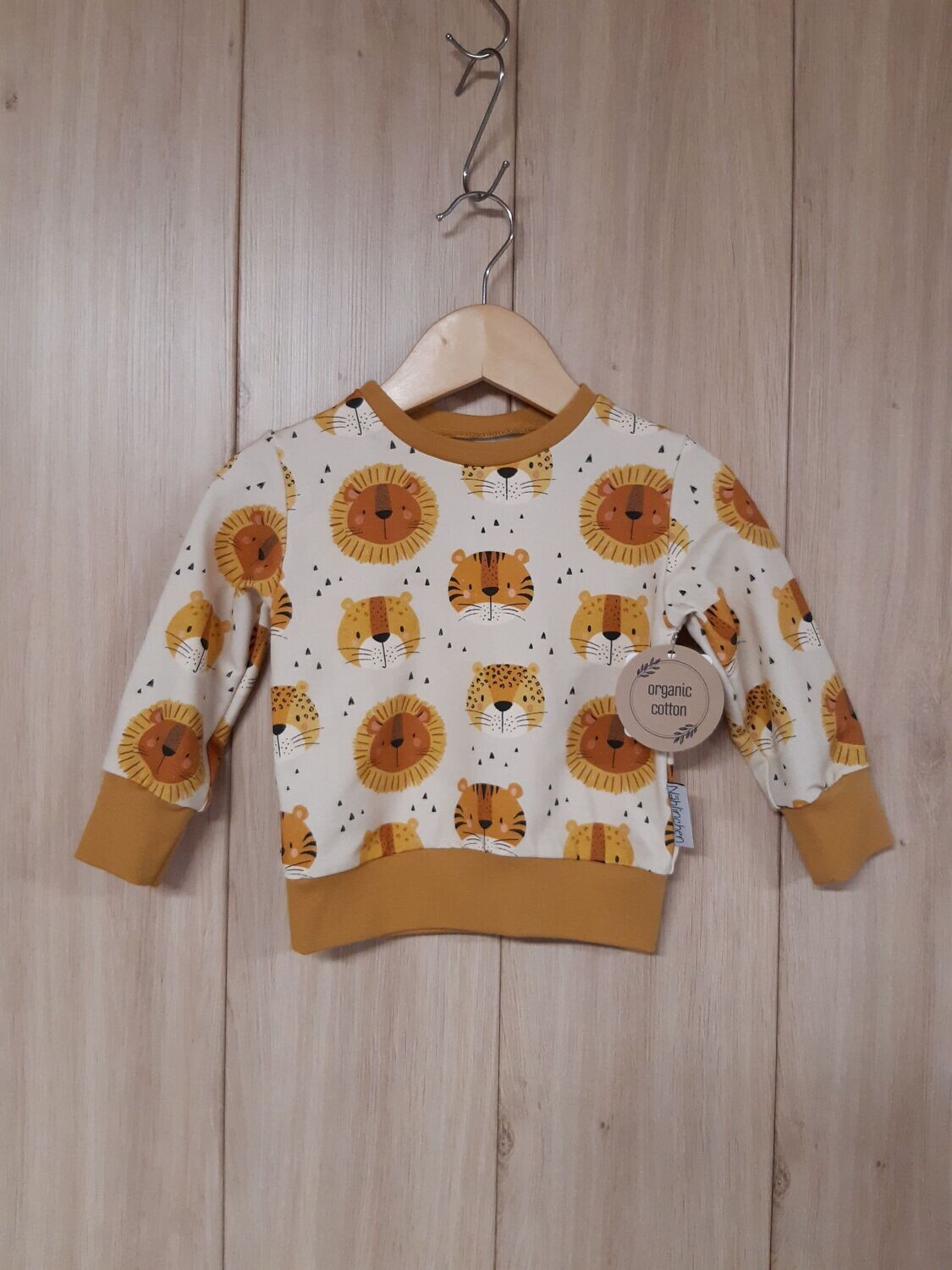 organic Sweater Löwe - Größe 74