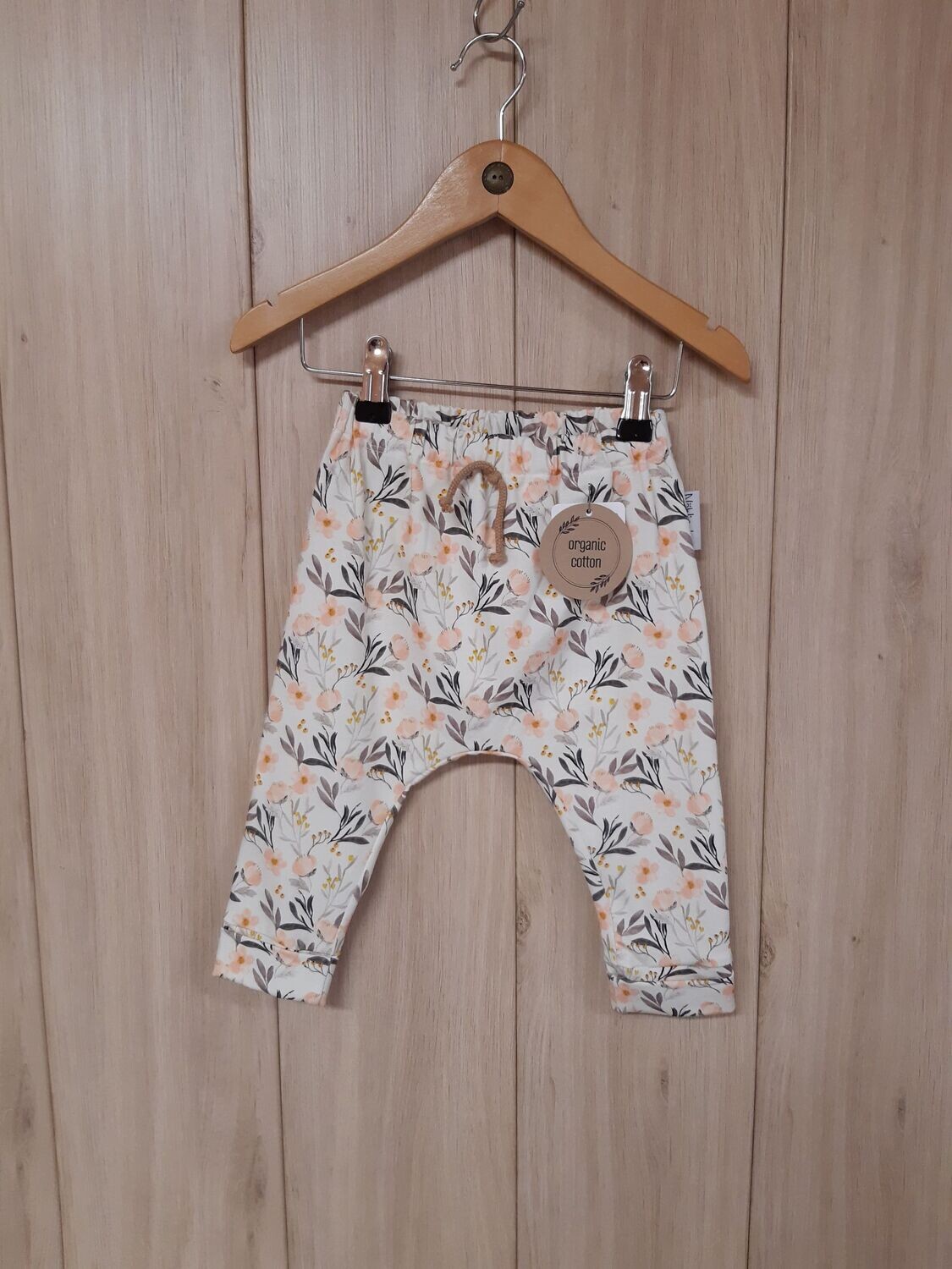 organic Jogger Blumen apricot - verschiedene Größen