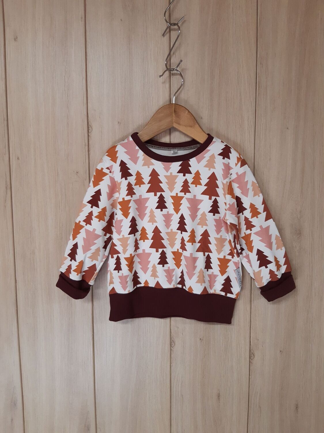 Sweater Tannenbaum rostrot - Größe 92