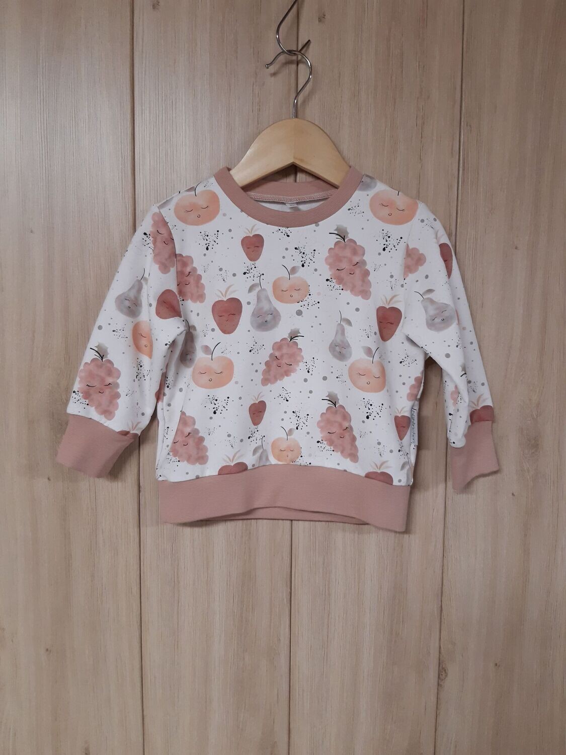 Sweater Früchte altrosa - verschiedene Größen