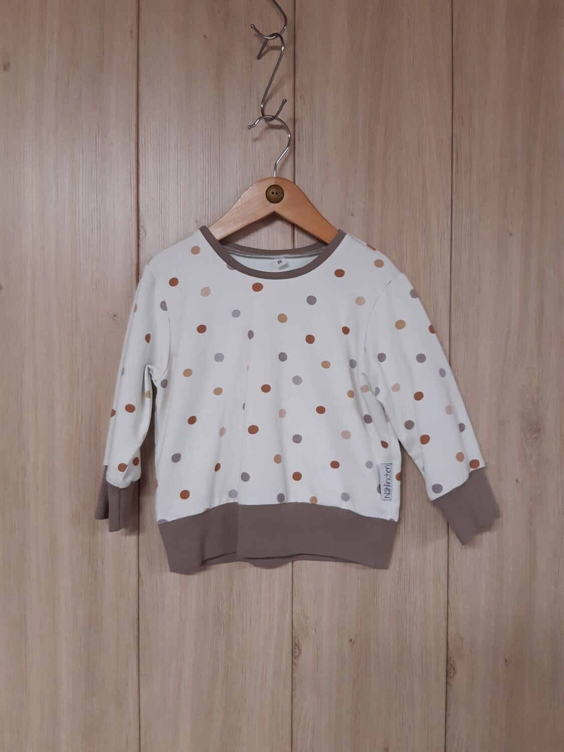 Sweater Punkte Naturtöne - verschiedene Größen