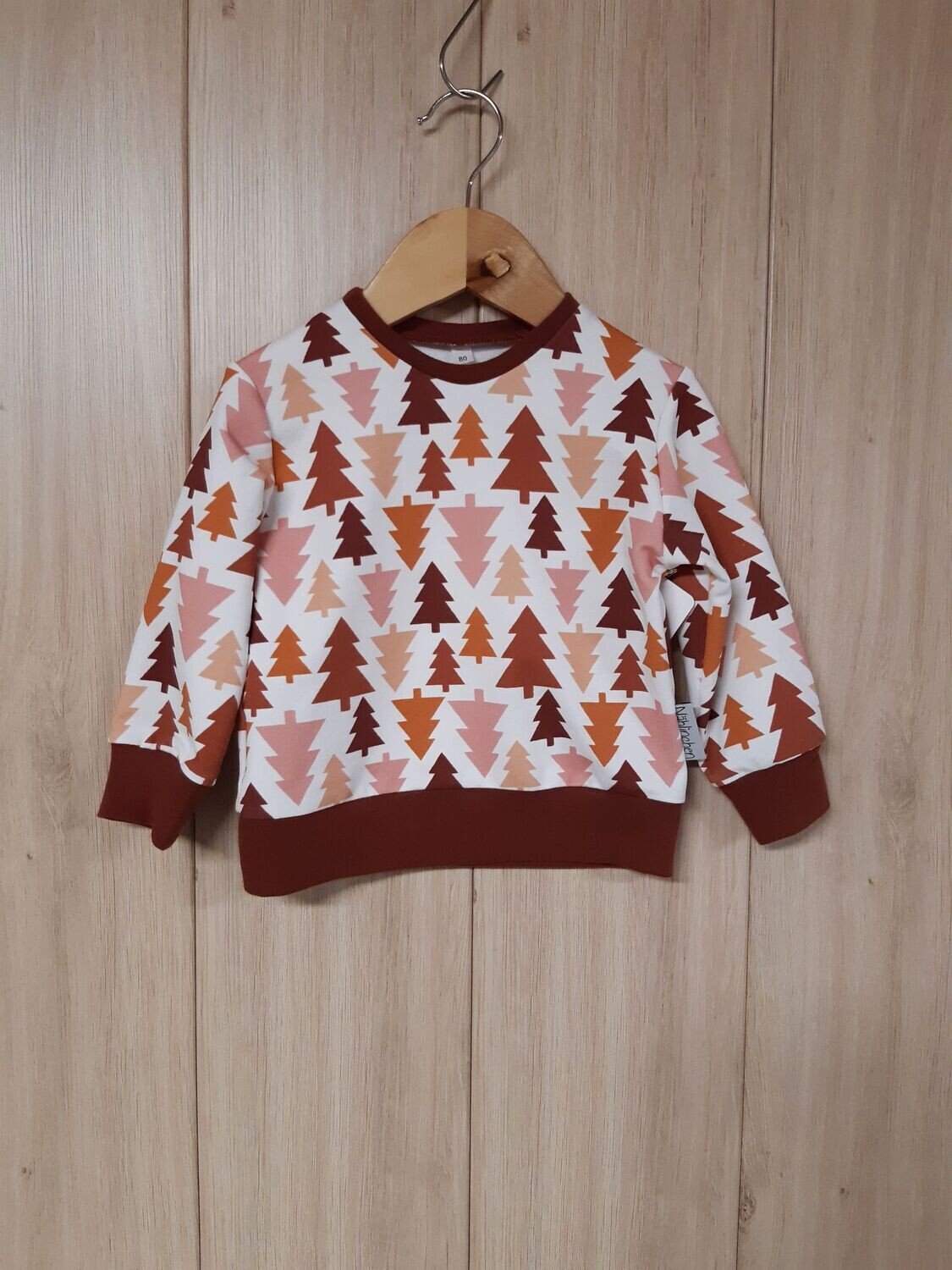 Sweater Tannenbaum rostrot - verschiedene Größen