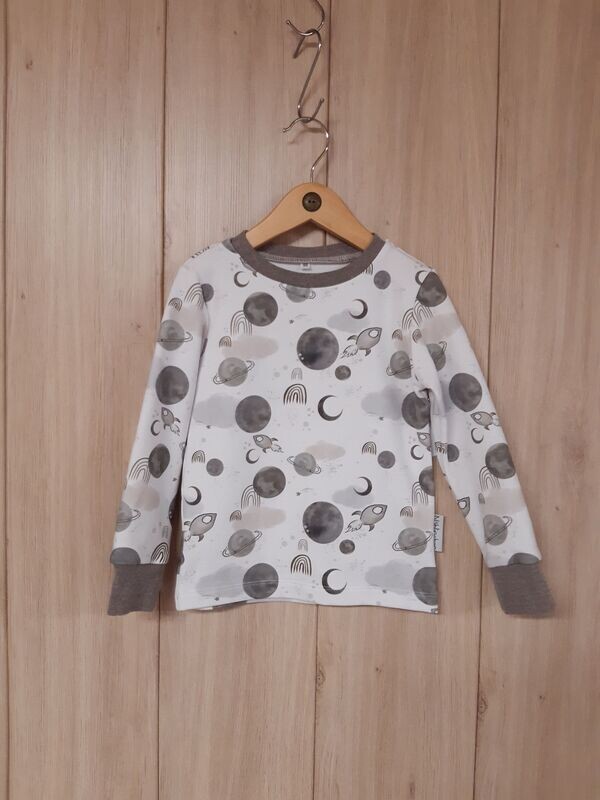 Sweatshirt Weltall taupe - verschiedene Größen Sweatshirt Weltall taupe - verschiedene Größen