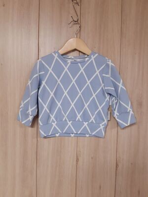 Sweater Rauten hellblau - Größe 62